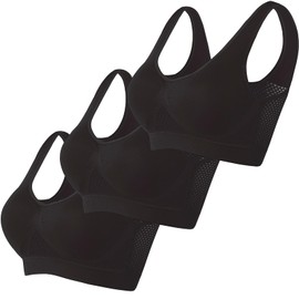 GDYFU Brasier Deportivo,Paquete de 3 Tank Top Deportivo de Pilates para Mujer，Almohadillas extraíbles para Las Orejas para Entrenamiento, Yoga, Correr, Pilates…