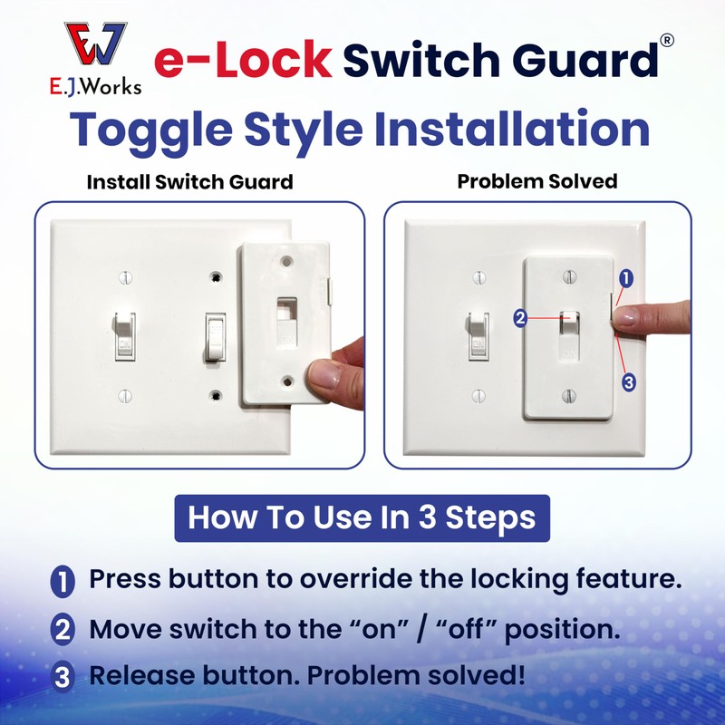Switch Guard with Easy ON/OFF Push Button Activation | Made
