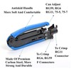 Coax Crimper Tool Kit Adjustable Coaxial Cable Crimper Stripper with