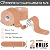 CKeep Kinesiology Tape, 2 Rolls Cotton Latex Free Hypoallergenic Elastic