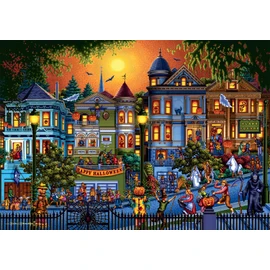 Buffalo Games - Dowdle - Trick or Treat - 300 Piece Jigsaw Puzzle for Adults Challenging Puzzle Perfect for Game Nights - Finished Puzzle Size is 21.25 x 15.00