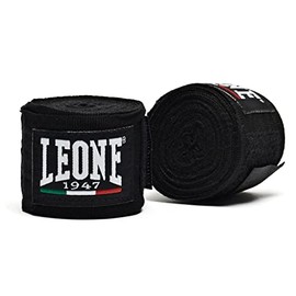 LEONE 1947 AB705/45BK Boxing Vantage, Elastic Type, Velcro Closure, Advanced, Size for Sparring, 1.7 ft (4.5 m), Black