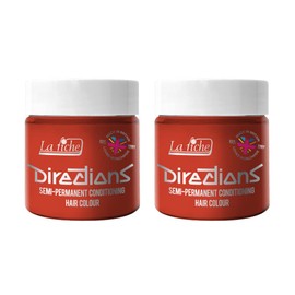 La Riche Directions Semi Permanent Hair Colour, 100 ml Tub, Pack of 2 (Tangerine)