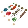 Rabbit Hanging Chew Toys Wood Grass Ball String Loofah Carrot