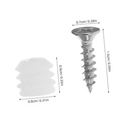 SHINEOFI Cabinet Hinge Screws 200pcs Plastic Dowel Inserts Self-Tapping for Hinge Repair Suitable for Furniture Drawers
