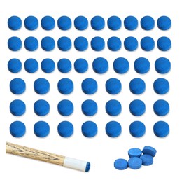 50 Pcs Pool Tips Snooker Tips, 10mm Leather Pool Cue Tips Billiard Tips,Snooker Cue Replacement Tips Pool Stick Tips,Blue Diamond Snooker Cue Tips,Cue Tips for Pool Cues and Snooker(Blue) ﻿
