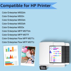 KCMYTONER 4 Pack 508X Compatible Toner Cartridge Replacement for HP 508X CF360X CF361X CF362X CF363X with CHIP for Color Enterprise M552 M553 M577 Series Printers