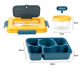 HEYOUTH Bento Box,Kinder Brotdose mit Fächern,1600ML Lunchbox,Auslaufsicher Mit 5 Fächern,BPA Frei,Jausenbox für Erwachsene,Mädchen & Jungen,Zum Schule Arbeit Picknick,Mikrowelle/Spülmaschinenfest