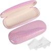 Joyberg Glasses Case, 2 Pack Eyeglass Case with Cleaning Cloth,