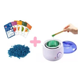 KFMX 5 Mascarillas + 100 Gr Cera + Fundidora Calentador Depilar