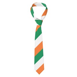 AKMCBSH Fashion Flag of Ireland Men's Novelty Necktie Comfortable Soft Neck Tie for Weddings Party Valentine's Day Father's Day Birthday Gift