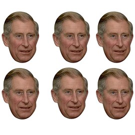 SHATCHI 5Pcs King Charles III Royal Family Face Mask King’s Coronation Supplies Celebrities Face Masks UK Hen Night Stag Parties Fancy Dress Bulk Wholesale