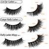 etokdos Mink Lashes Fluffy Natural Cat Eye Strip Lashes Pack