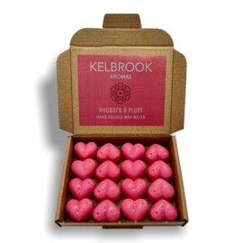 Wax Melts - Rhubarb and Plum | 16 Pack | Strong Scented | Made in The UK | Plastic Free | Vegan