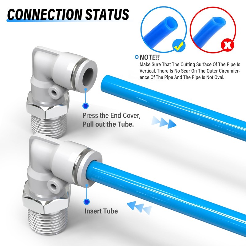 TAILONZ PNEUMATIC White Elbow Male Thread 4 mm Conduit OD