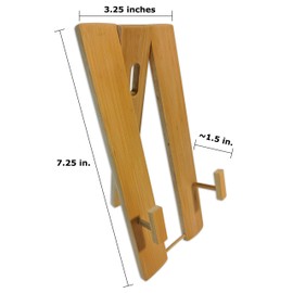 C&K Solutions Bamboo Tripod Folding Fan Stand Wall Mount; Sturdy Display Base; Large Japanese Hand Held Fan Holder