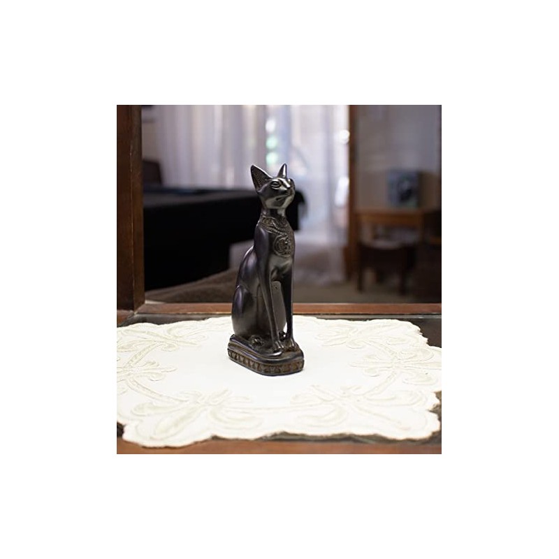 Discoveries Egyptian Imports Bastet Cat Goddess Statue - Antique Gold