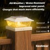 SIEDiNLAR Solar Post Lights Outdoor 12 LEDs 4 Modes Post