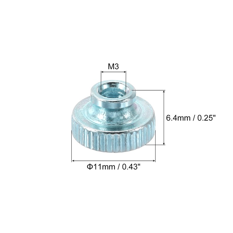 QUARKZMAN Knurled Thumb Nuts 24 Pcs M3 High Head High