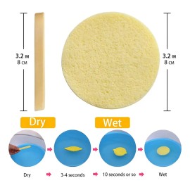 Velstron Esponjas Faciales Comprimidas De Celulosa Limpieza 60pzs, esponjas de celulosa, esponjas faciales, esponjas faciales deshidratadas