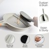 Grey Dustpan and Brush Set - Comfortable Grip Brush Handle
