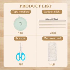 INFUNLY 3 Set DIY Macrame Kit for Adults Macrame Wall Hanging Boho Home Decor Boho Woven Macrame Hanging Kit for Nursery Bedroom Apartment Dorm Room Decoration