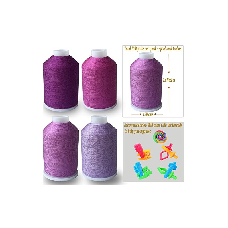 Sewing Thread 4 Colors Set 40s/2 for Sewing MachineÔºåQuiltingÔºåHand Sewing