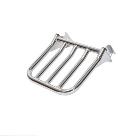 ECOTRIC Sissy Bar Backrest Chrome Luggage Rack Compatible with 2004-Later Harley Softail Heritage Dyna FLSTF FLST FLSTC FLSTSC