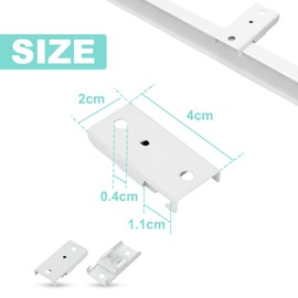 Ceiling Mount Brackets for Flexible Curtain Track Curtain Track Installation Accessories, White Curved Curtain Track Bracket for Ceiling Mounting, White, 14 Pack