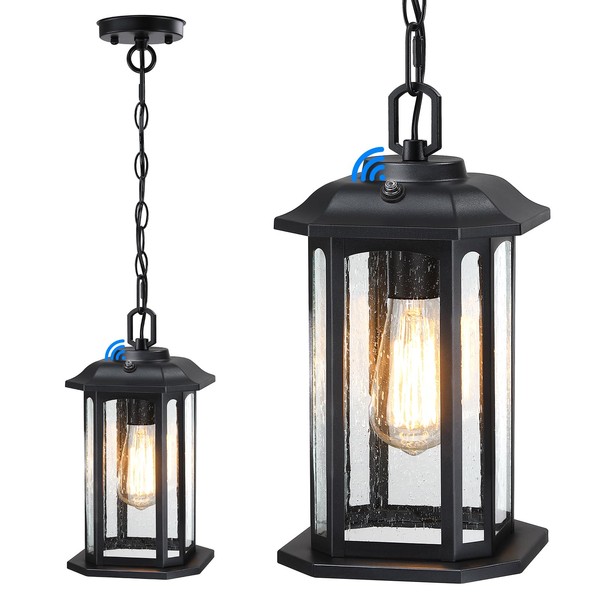 MYHXQ 13.4'' Dusk to Dawn Outdoor Pendant Lights for Porch,