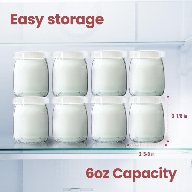 Ultimate Yogurt Jars - Make More Delicious Yogurt! 8 Count