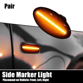 X AUTOHAUX NO.36410-63J02/36410-84M00 Clear Lens LED Amber Lights Side Marker Turn Signal Light for Suzuki Alto GF 2009-2013 for Suzuki SX4 S-Cross 2013-2020