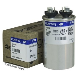 GE Genteq Round Capacitor 5 uf MFD 370 Volt Z97F9202 97F9202