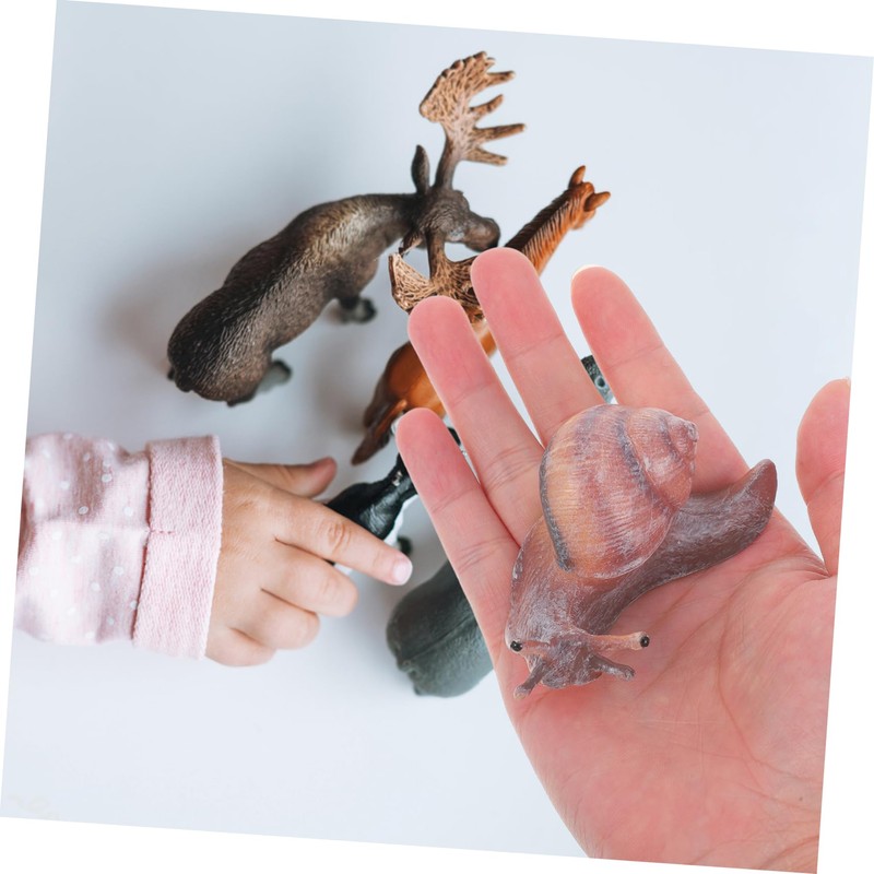 Kisangel Educational Snail Statues Simulation Animal Toys Snail Decorations Miniature
