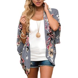 Fashion 2024 Beach Wear Swimwear Swimsuit Bikini Cover Up for Women Green Floral Summer Tops Size L