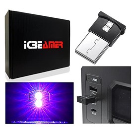 ICBEAMER 2 Gen Smart USB 5V Purple Color Interface Plug-in Miniature Night Light LED Car Interior Trunk Ambient Atmosphere Laptop Keyboard Light Home Office Decoration Night, Adjustable Brightness