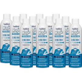 Magic Sizing Spray Light Body – No Flaking or Clogging! - Wrinkle Release Spray – 20oz Iron Spray for Clothes (Pack of 12) – Fresh Linen Scent Finishing Spray