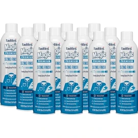 Magic Sizing Spray Light Body – No Flaking or Clogging! - Wrinkle Release Spray – 20oz Iron Spray for Clothes (Pack of 12) – Fresh Linen Scent Finishing Spray
