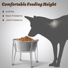Wellbro Elevated Dog Bowls for Medium&Small Dogs - Stainless Steel