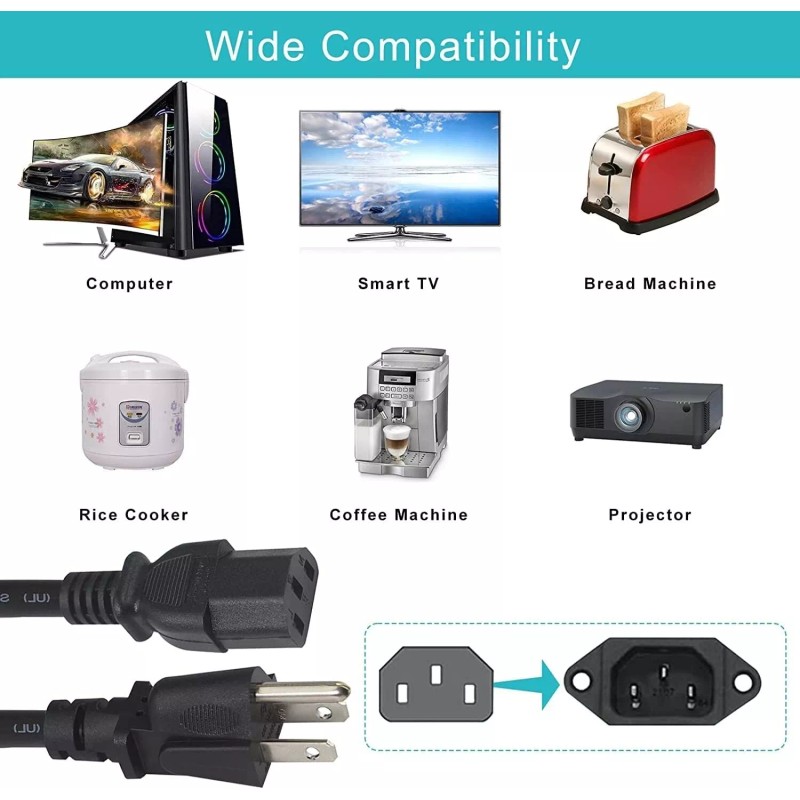 RXQMXG AC Power Cord Cable For EF EcoFlow River 2
