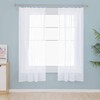 Deconovo Solid Voile Curtains Super Soft Semi Transparent Pencil Net