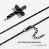 Lydow Cross Necklace for Men Boys Black American Flag Bible