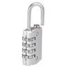 Sourcingmap 4 Digit Combination Padlock, 4mm Shackle, Zinc Alloy Lock