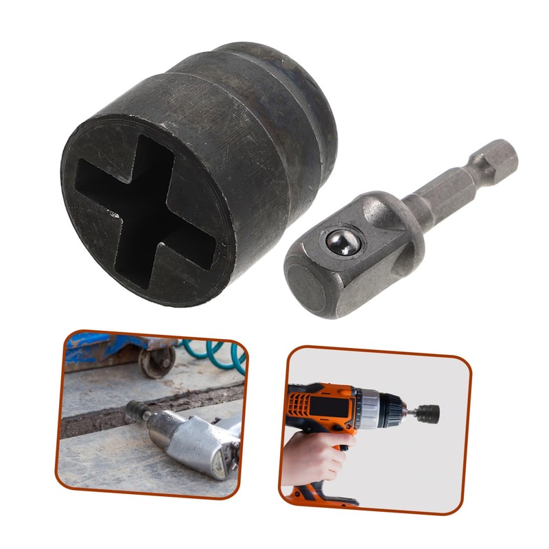 Ciieeo Trailer Jack Drill Adapter Lug Wrench for Car Tire