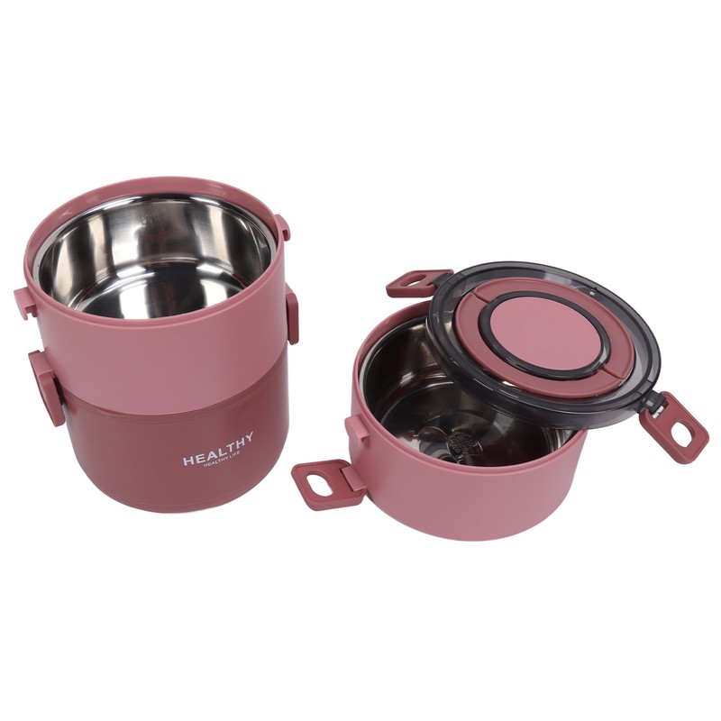 Thermal Lunch Box 2200ml Three Layer Detachable Compartment Design Portable