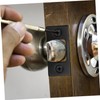 LALAFINA Black Gusset Screw Security Strike Plate Flush Bolt Black