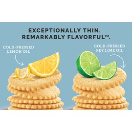 Dewey's Bakery Meyer Lemon & Key Lime Moravian Style Thin Cookies Variety Pack, Bakery Fresh with Real Simple Ingredients, Low Calorie Snack, No Artificial Flavors or Synthetic Colors, 9oz (Pack of 2)