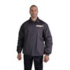First Class 100% Nylon Windbreaker with Securtiy I.D. (Black)-Medium