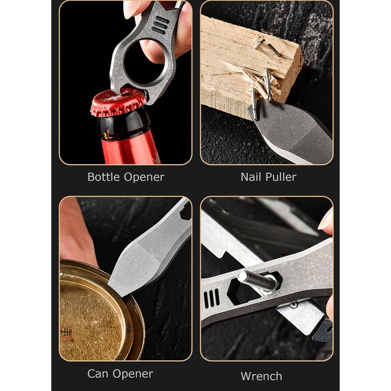 Hamans Titanium Pry Bar Multi Tool Bottle Opener Nail Puller