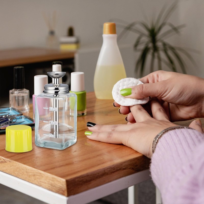 Noverlife 6Oz / 180ml Glass Push Down Pump Dispenser with